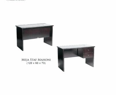 Meja Kantor Horse Metal tipe Staff Mahoni