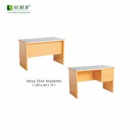 Meja Kantor Horse Metal tipe Staff Natural