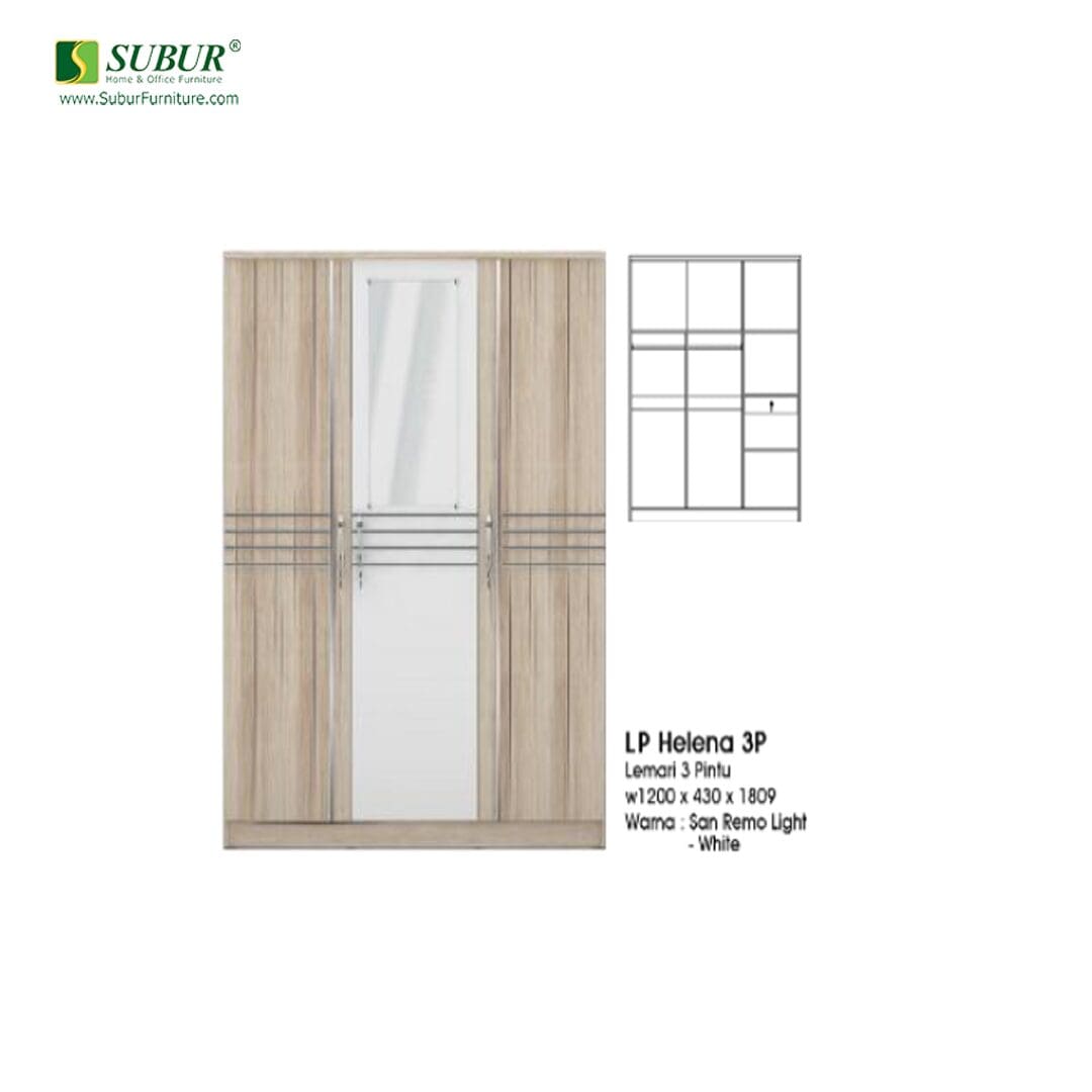 Lemari Pakaian Olympic tipe LP Helena 3P