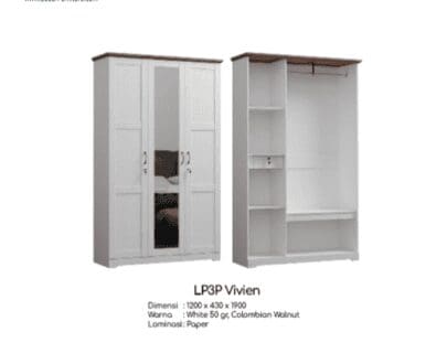 Lemari Pakaian Olympic tipe LP Vivien 3P