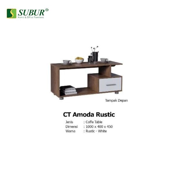 Coffee Table Olympic tipe CT Amoda Rustic