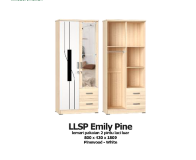 Lemari Pakaian Olympic tipe LLSP Emily Pine