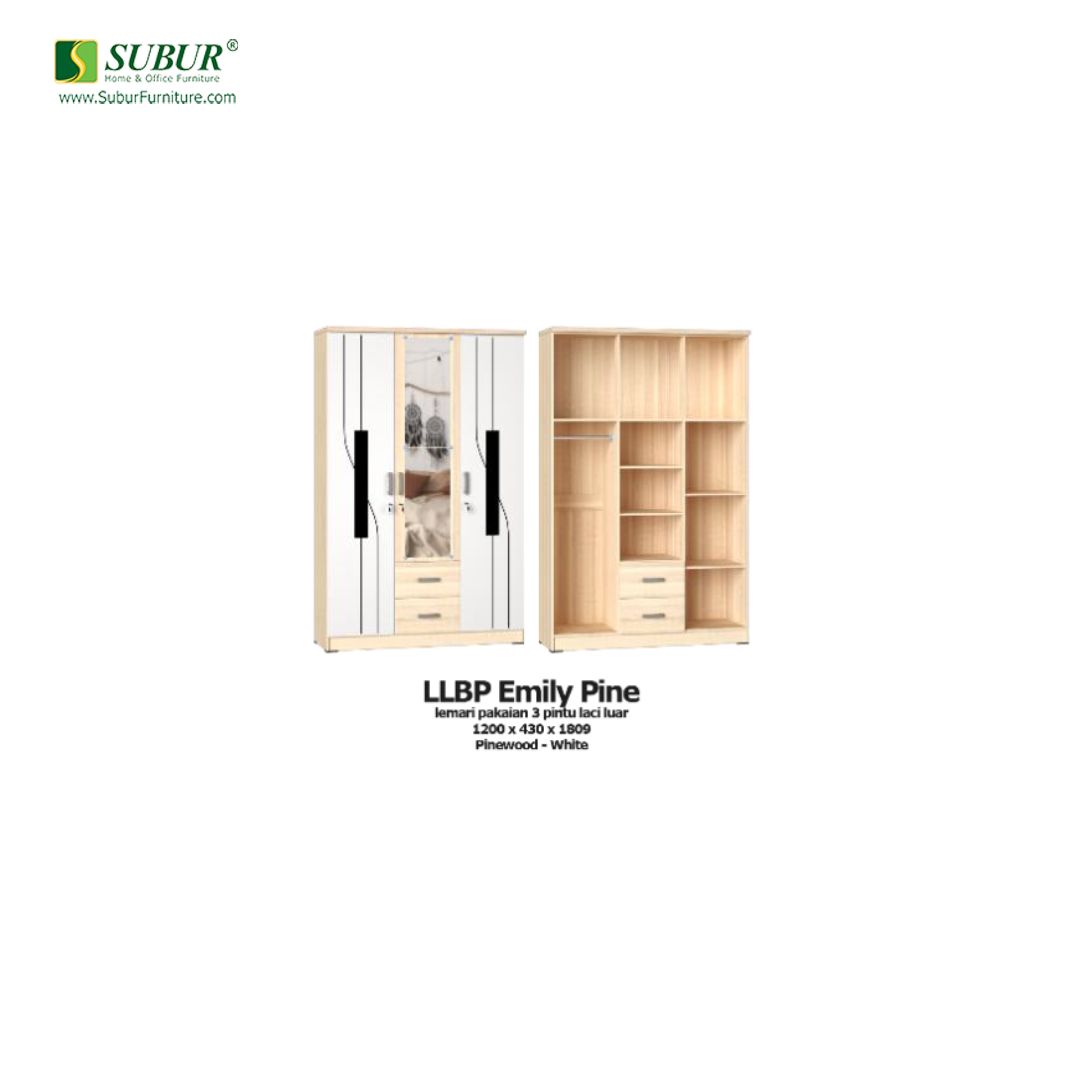Lemari Pakaian Olympic tipe LLBP Emily Pine