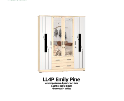 Lemari Pakaian Olympic tipe LL4P Emily Pine
