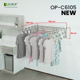Liveo Jemuran Dinding Lipat OP-C6105